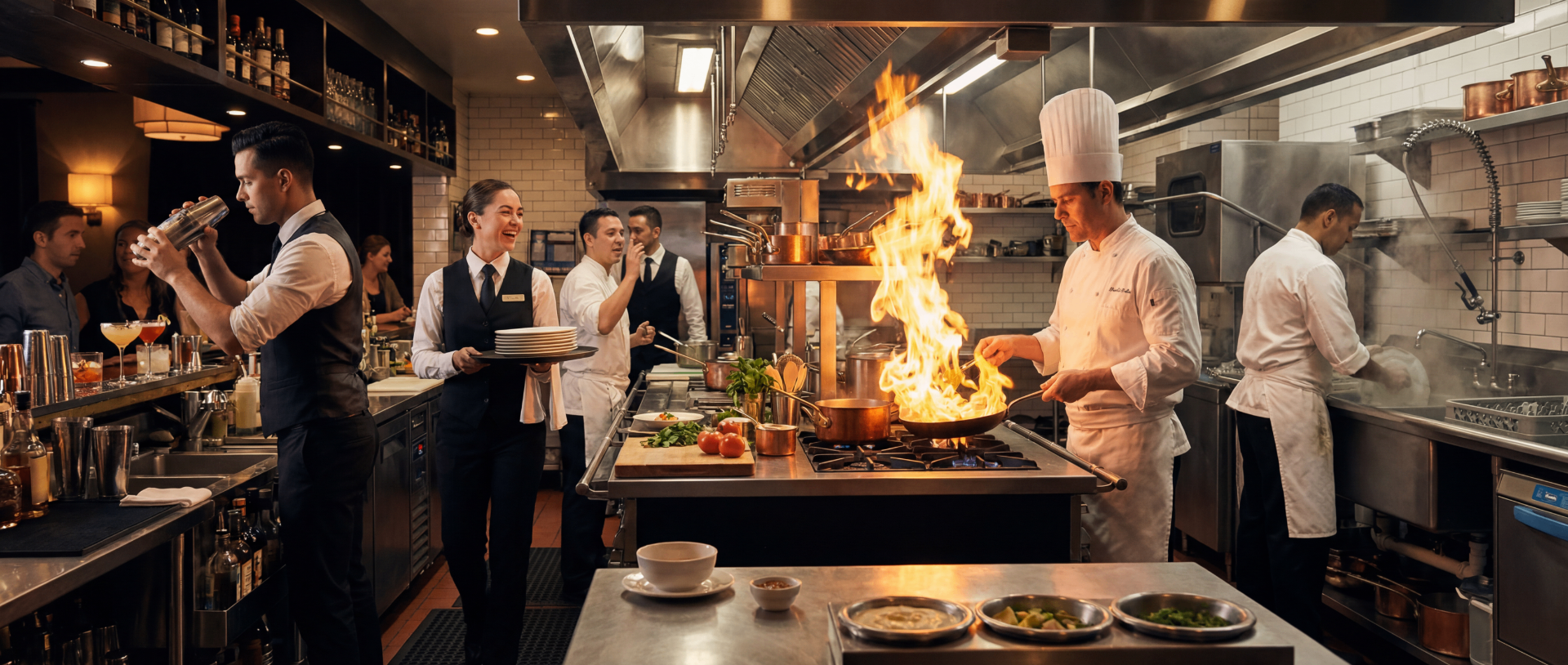 Gastro Team bei der Arbeit